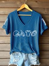 Femmes Football Lover Football Imprimé T-shirt à manches courtes